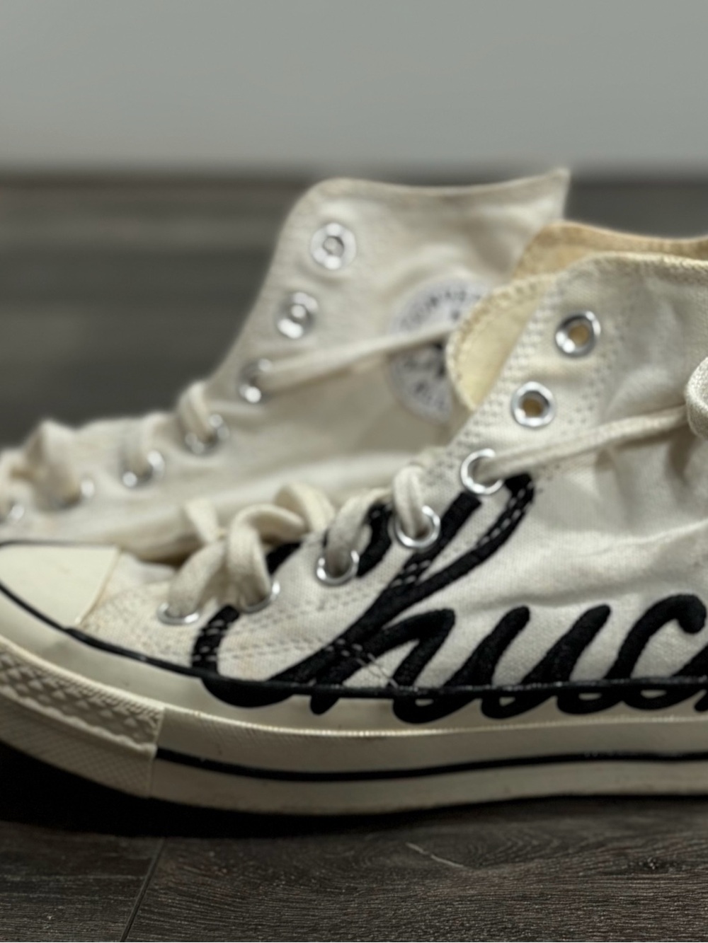 Converse Chuck Taylor All Star White Embroidered High Top Sneakers